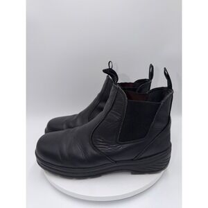 Thorogood Quick Release Chelsea Boots Men 10.5W Composite Toe Work Black Leather